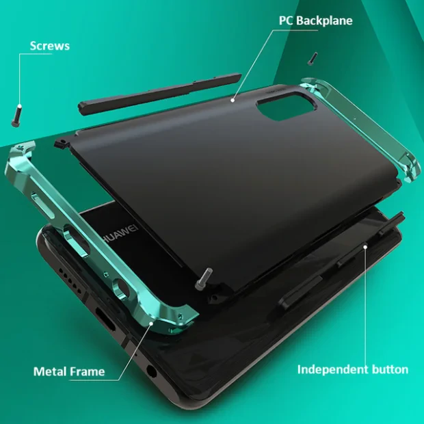 Husa Huawei P30 Pro Shockproof Armor Cover, Rama Verde