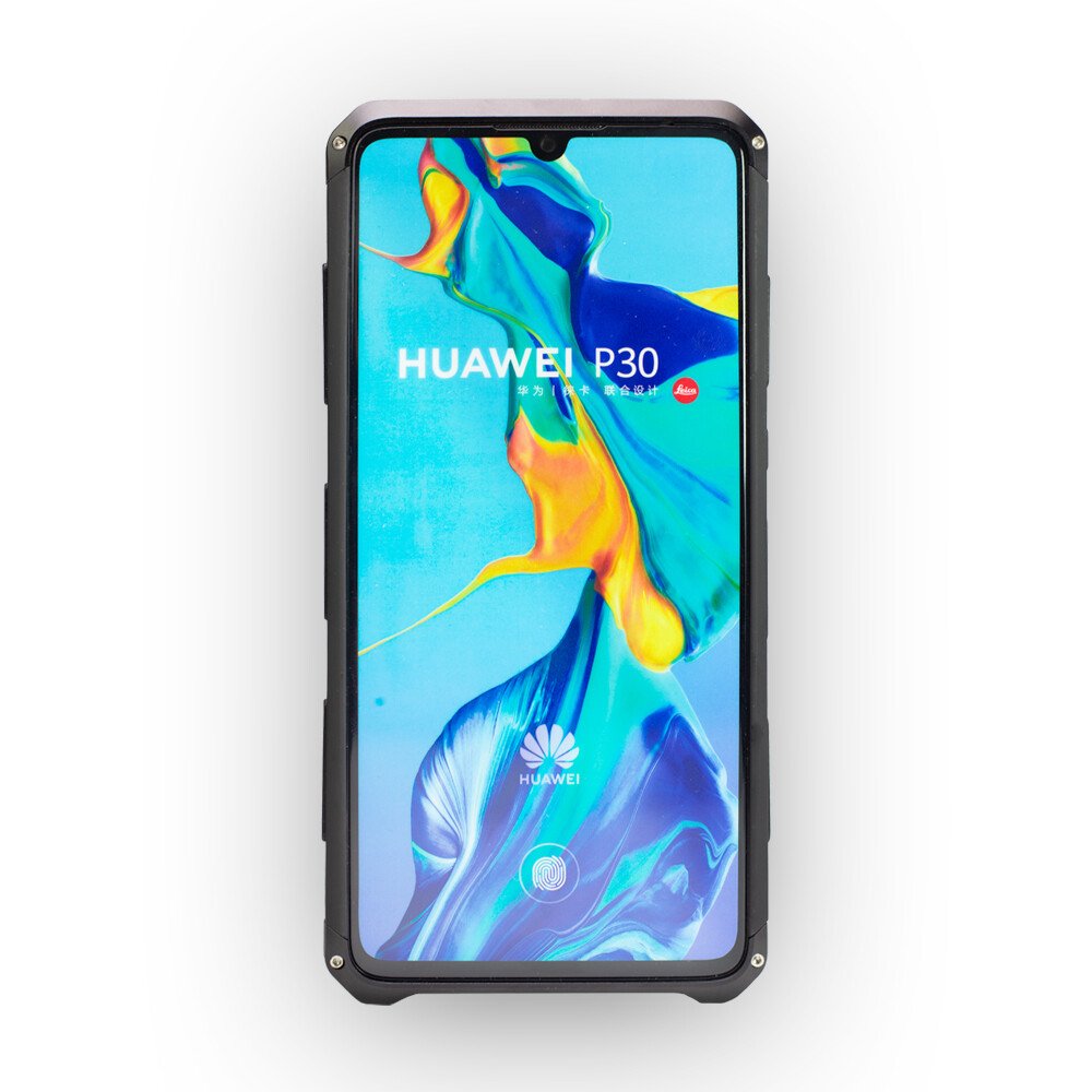 Husa Huawei P30 Shockproof Armor Cover, Rama Neagra thumb