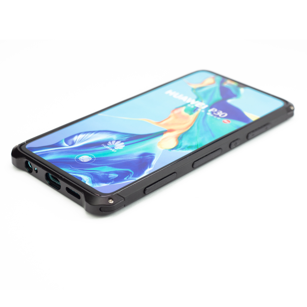 Husa Huawei P30 Shockproof Armor Cover, Rama Neagra thumb