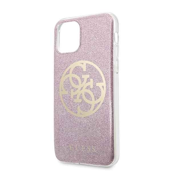 Husa iPhone 11 Pro, Circle Glitter Guess Roz thumb