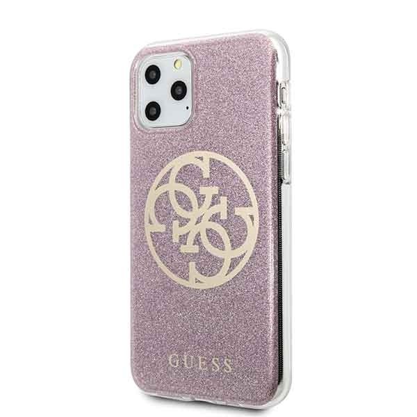 Husa iPhone 11 Pro, Circle Glitter Guess Roz thumb