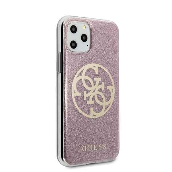 Husa iPhone 11 Pro, Circle Glitter Guess Roz thumb