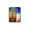 Husa pentru iPhone X, Pattern Printing Rock, Eiffel Tower