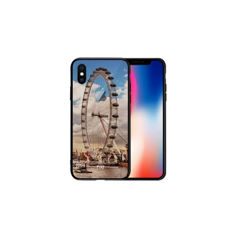 Husa pentru iPhone X, Pattern Printing Rock,  Sky Wheel