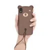 Husa iPhone XR Bear Silicone Maro Baseus