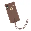 Husa iPhone XR Bear Silicone Maro Baseus