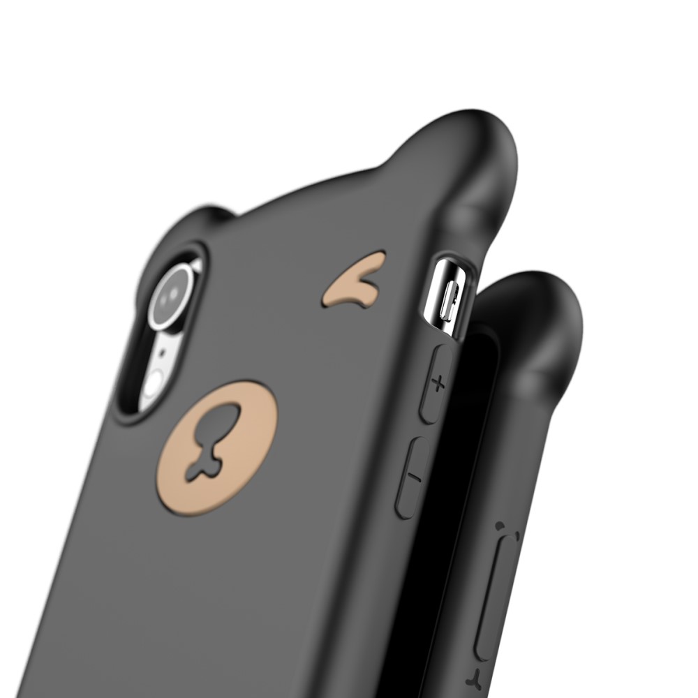 Husa iPhone XR Bear Silicone Negru Baseus thumb