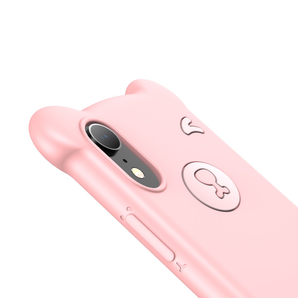 Husa iPhone XR Bear Silicone Roz Baseus thumb