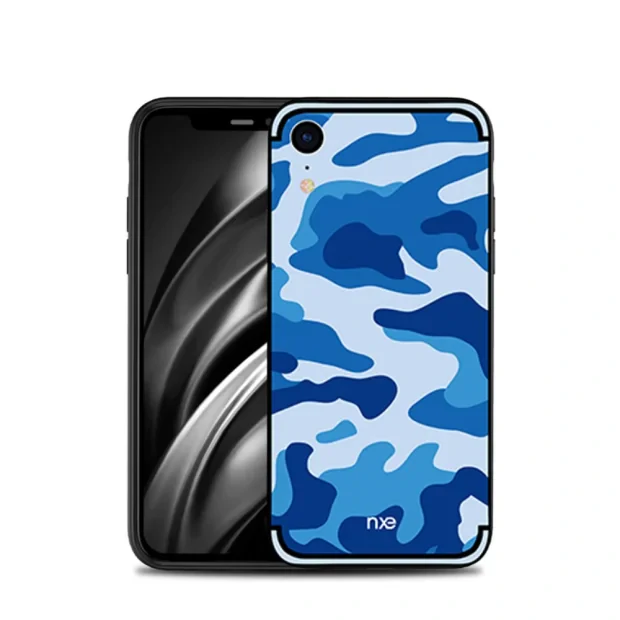 Husa iPhone XR Camouflage Pattern Albastra NXE