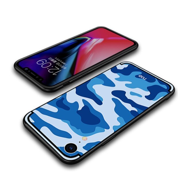 Husa iPhone XR Camouflage Pattern Albastra NXE