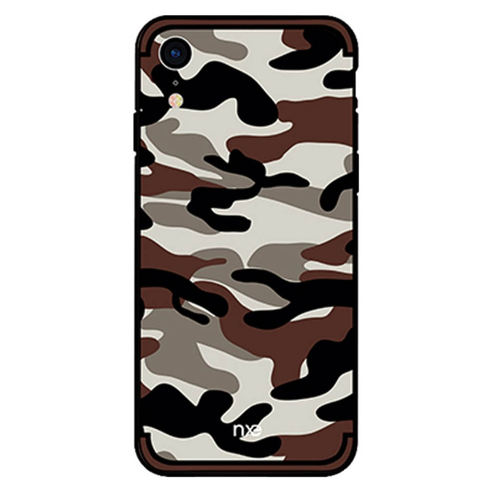 Husa iPhone XR Camouflage Pattern Maro Inchis NXE thumb