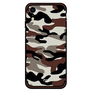 Husa iPhone XR Camouflage Pattern Maro Inchis NXE