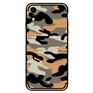 Husa iPhone XR Camouflage Pattern Portocalie NXE