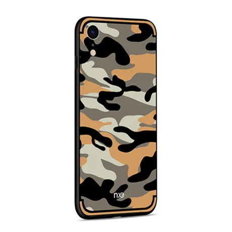 Husa iPhone XR Camouflage Pattern Portocalie NXE