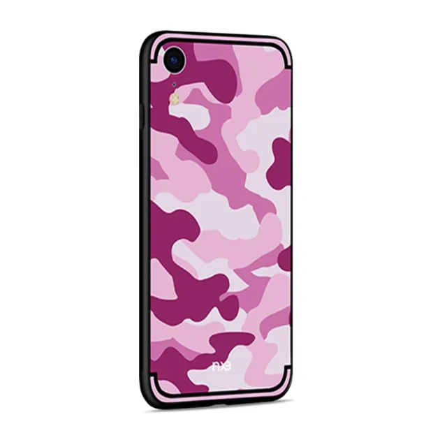 Husa iPhone XR Camouflage Pattern Roz NXE