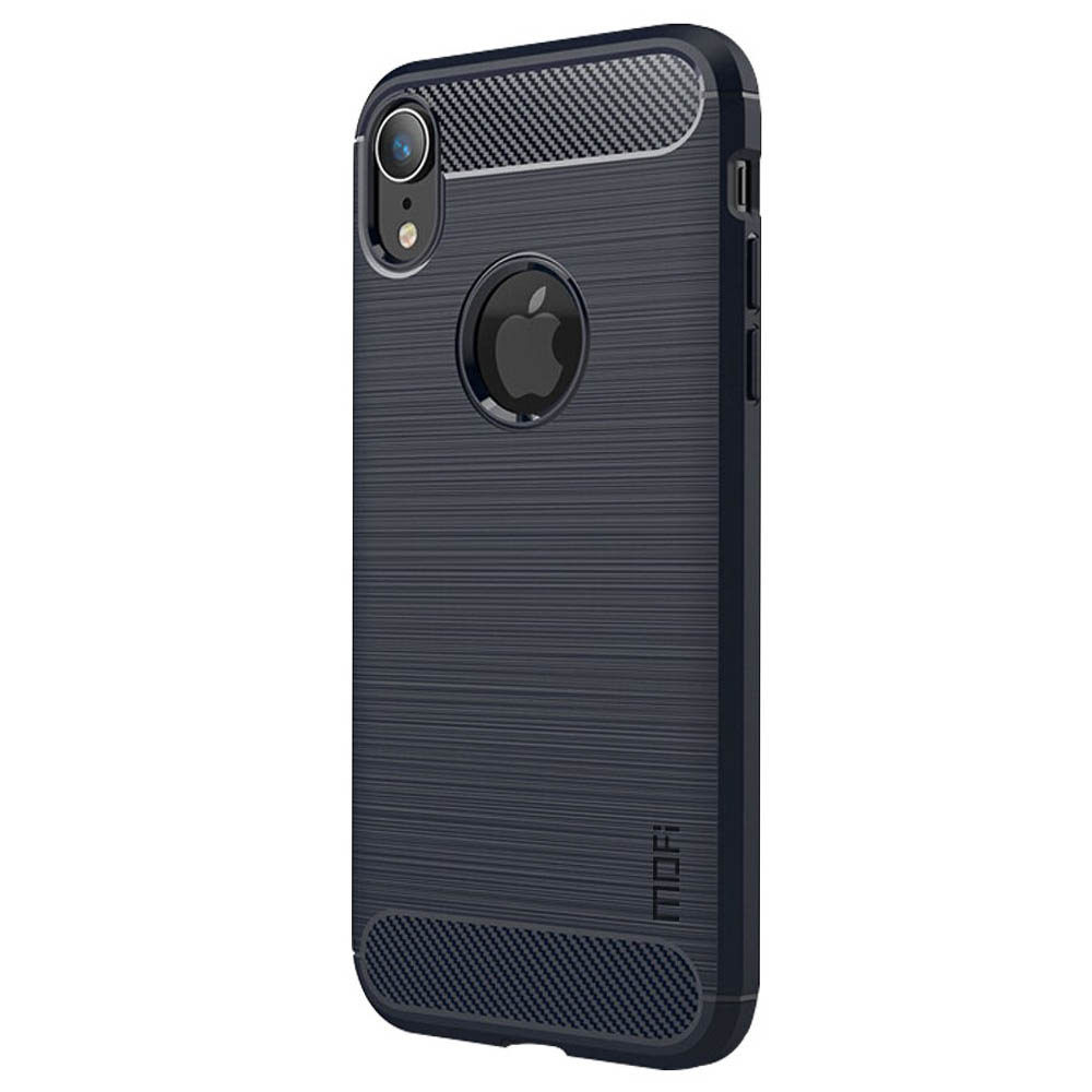 Husa iPhone XR Carbon Fiber Mofi, Albastra thumb