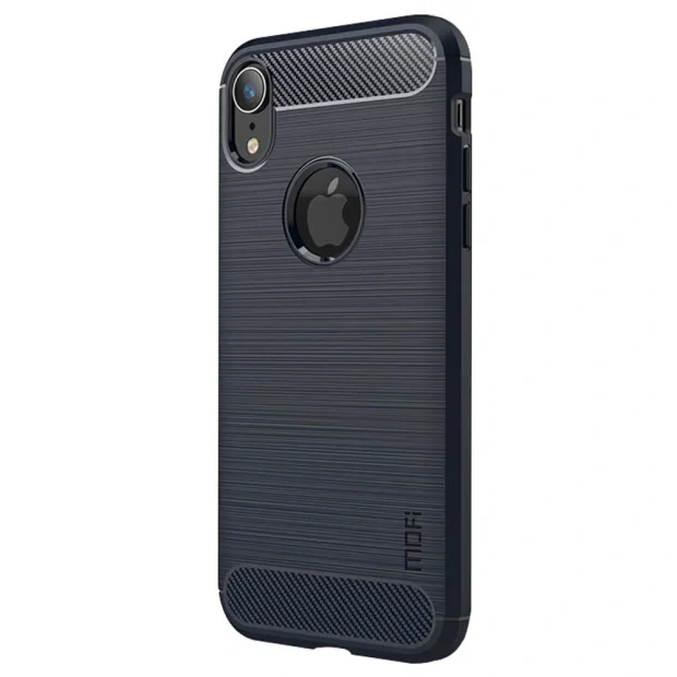 Husa iPhone XR Carbon Fiber Mofi, Albastra