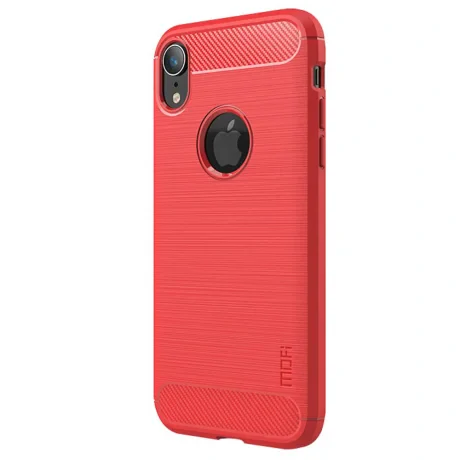 Husa iPhone XR Carbon Fiber Mofi, Rosie