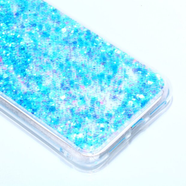 Husa iPhone XR Changing Sequins Albastra