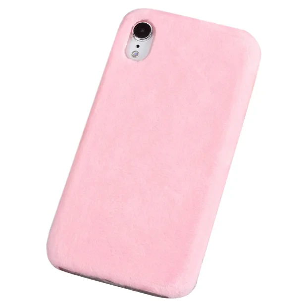 Husa  iPhone XR 6.1&#039;&#039; Fluffy Fur Roz Deschis