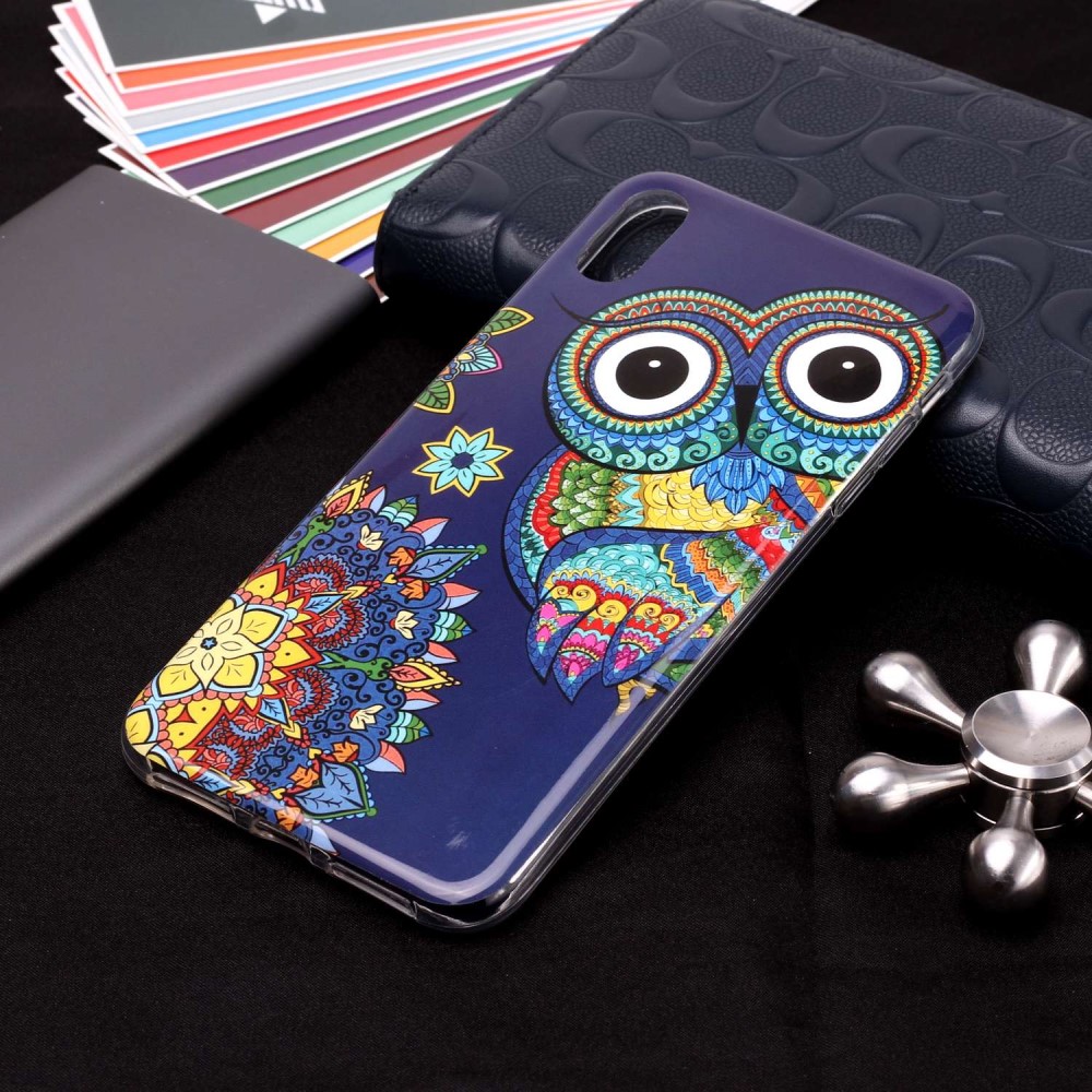 Husa iPhone XR 6.1'', Luminous Patterned, Colorful Owl thumb