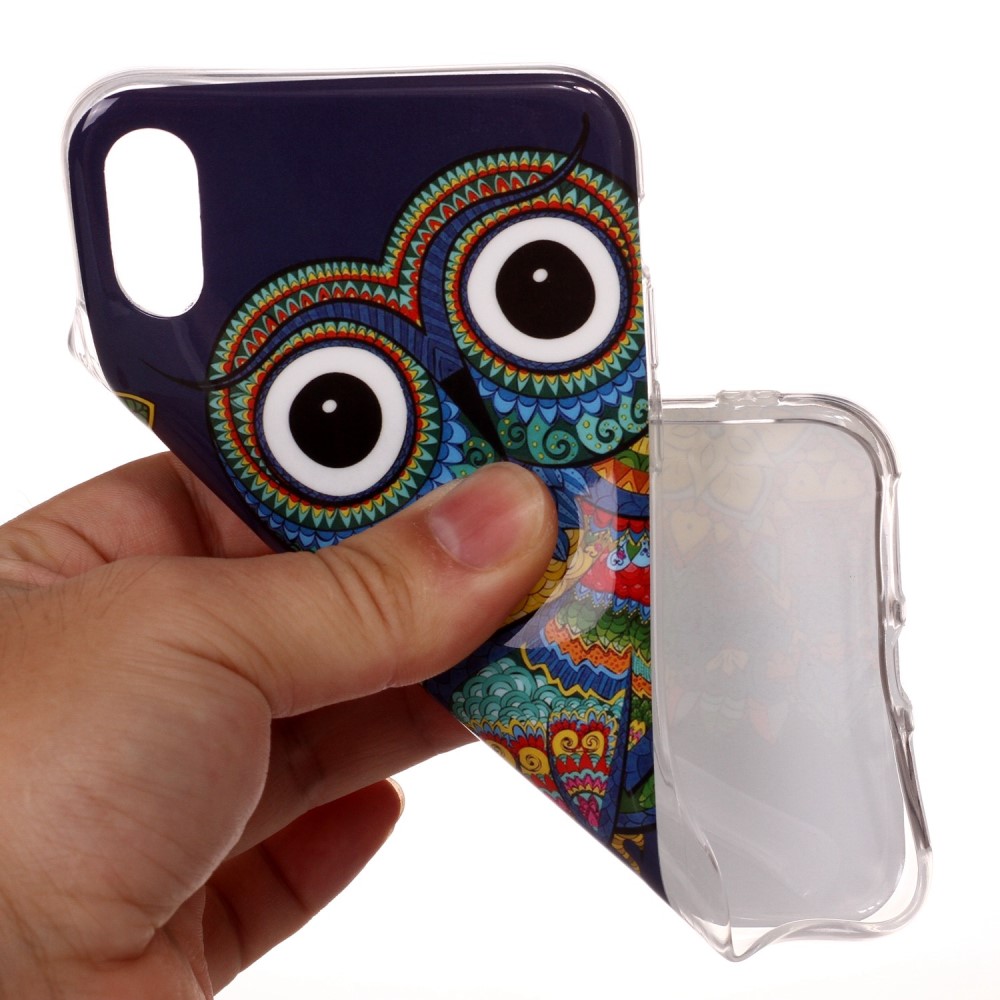 Husa iPhone XR 6.1'', Luminous Patterned, Colorful Owl thumb