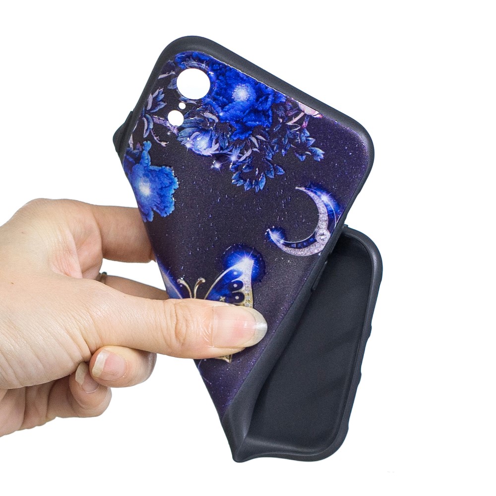 Husa iPhone XR Printing Embossed Blue Butterfly thumb