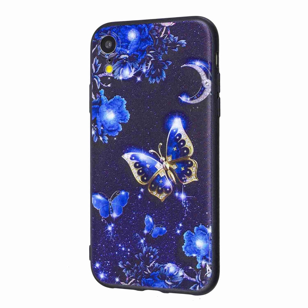 Husa iPhone XR Printing Embossed Blue Butterfly thumb