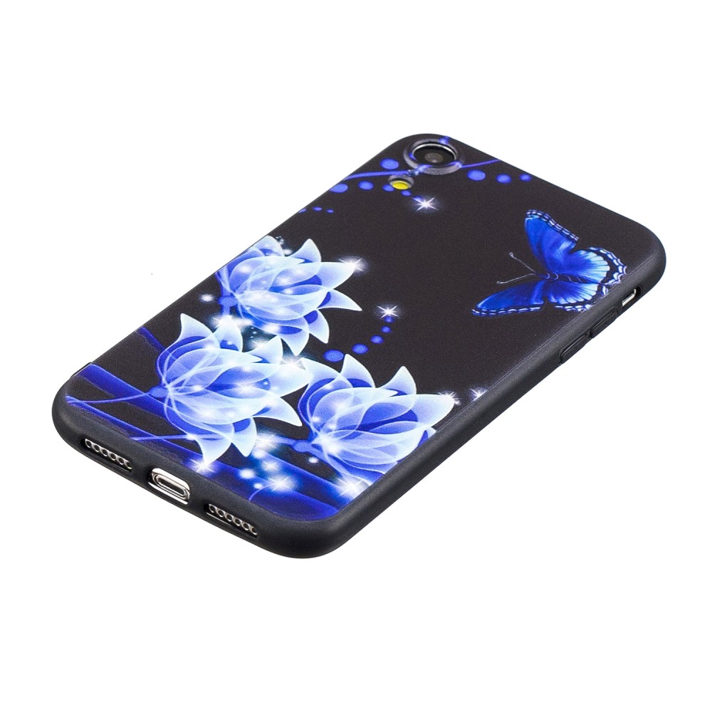Husa iPhone XR, Printing Embossed, Blue Flower thumb