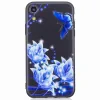 Husa iPhone XR, Printing Embossed, Blue Flower