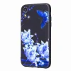 Husa iPhone XR, Printing Embossed, Blue Flower