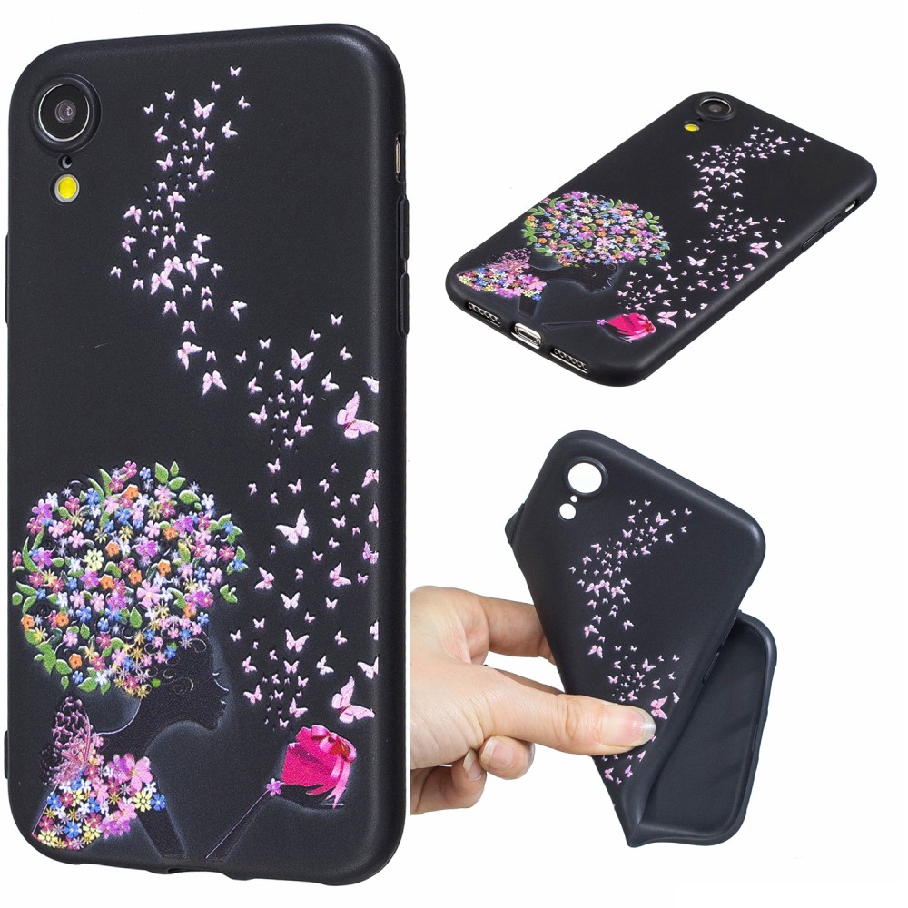 Husa iPhone XR Printing Embossed Flower and Butterfly thumb