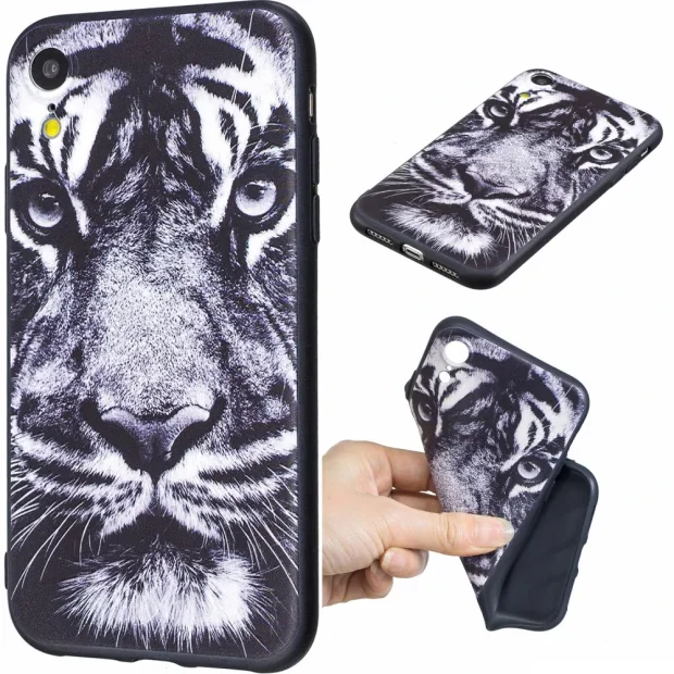 Husa iPhone XR 6.1&#039;&#039; Printing Embossed Tiger