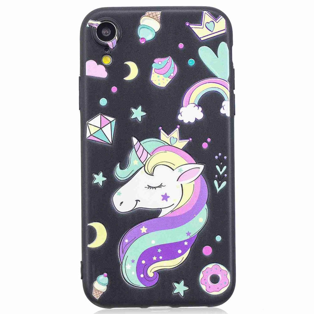 Husa iPhone XR, Printing Embossed, Unicorn thumb