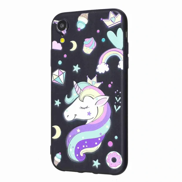 Husa iPhone XR, Printing Embossed, Unicorn