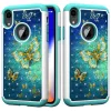 Husa iPhone XR Printing Rhinestone - Gold Butterfly