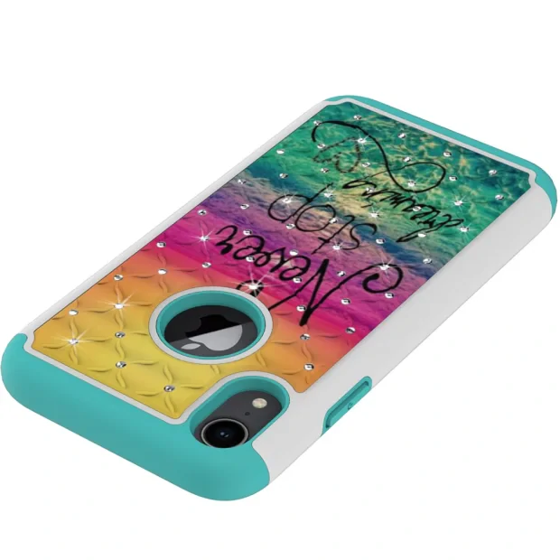 Husa iPhone XR 6.1&#039;&#039; Printing Rhinestone - Never Stop Dreaming