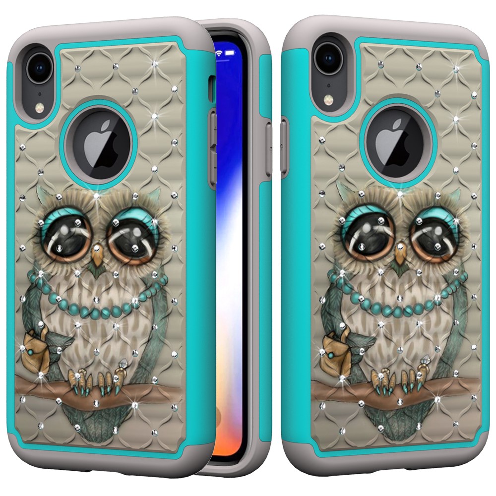 Husa iPhone XR 6.1'' Printing Rhinestone - Owl thumb