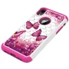 Husa iPhone XR Printing Rhinestone - Pink Butterfly