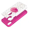 Husa iPhone XR Printing Rhinestone - Pink Flower