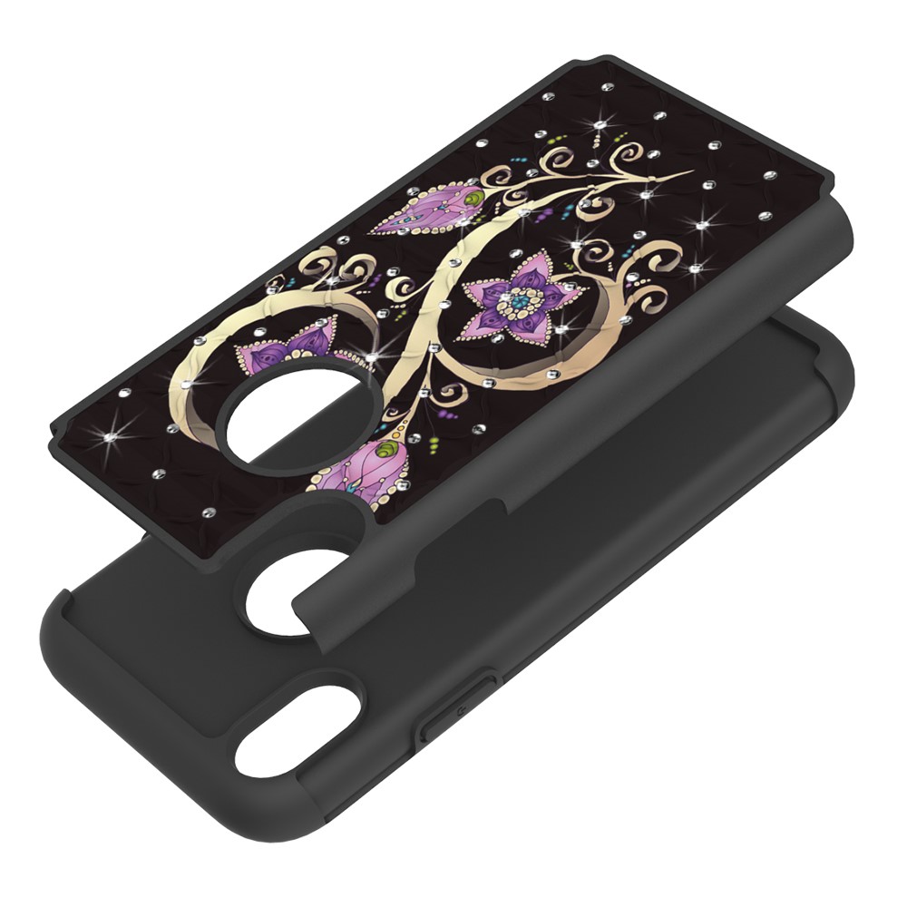 Husa iPhone XR Printing Rhinestone - Vivid Flower thumb