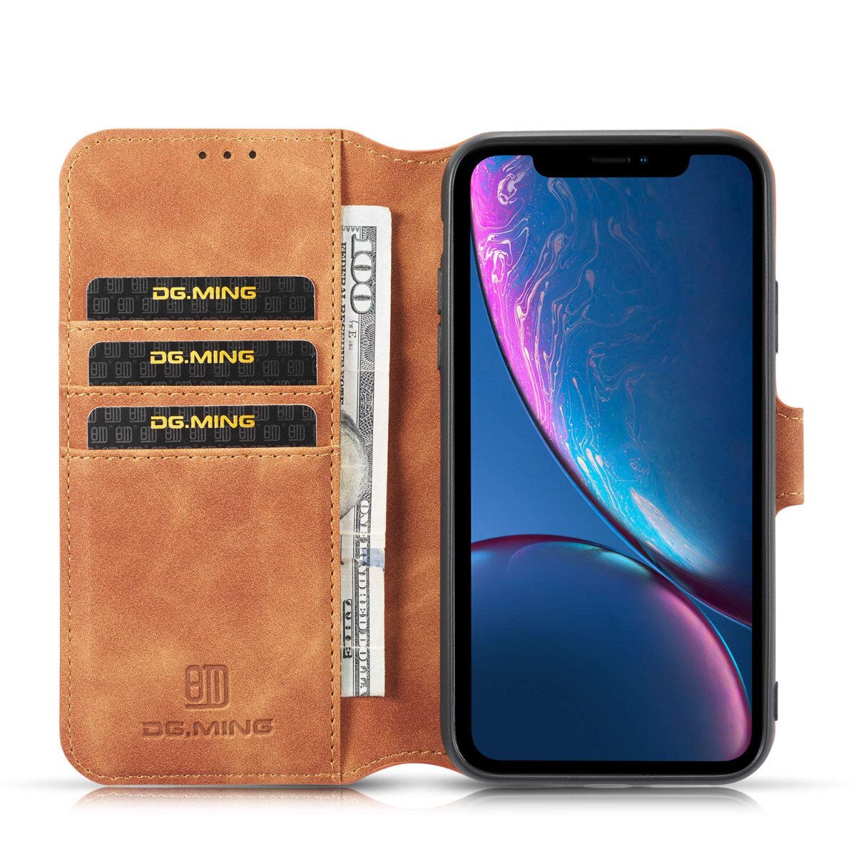 Husa iPhone XR Retro Style Leather, Dg.Ming Maro thumb