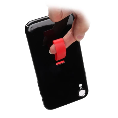Husa iPhone XR Silicone Finger Grip Negru Howmak