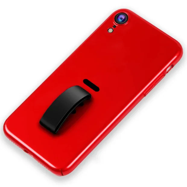 Husa iPhone XR Silicone Finger Grip Rosu Howmak