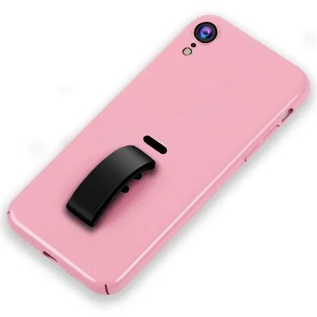 Husa iPhone XR  Silicone Finger Grip Roz Howmak