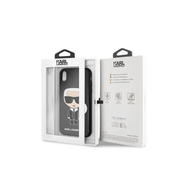 Husa iPhone XR Karl Lagerfeld, Hard Case  Neagra