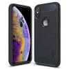 Husa iPhone XS Carbon Fiber Mofi Albastra