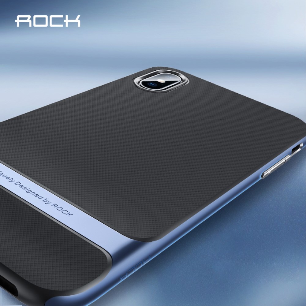 Husa iPhone XS 5.8'', Royce Series, Rock, Albastra thumb