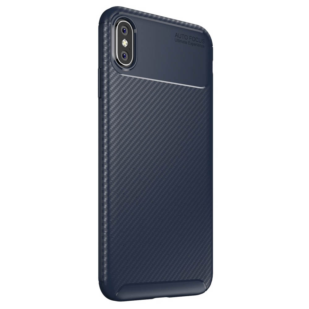 Husa  iPhone XS Max Beetle Series Carbon Fiber, Albastra thumb