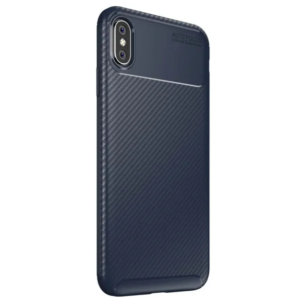 Husa  iPhone XS Max Beetle Series Carbon Fiber, Albastra